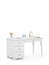 Kirjutuslaud 120 vasak White Crystal