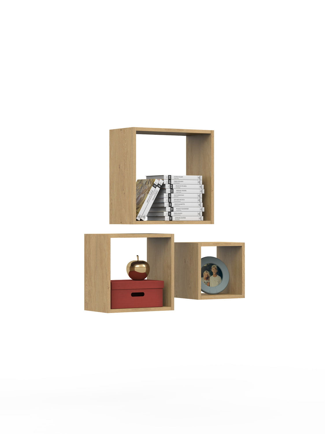 Riiulid TRIO Oak