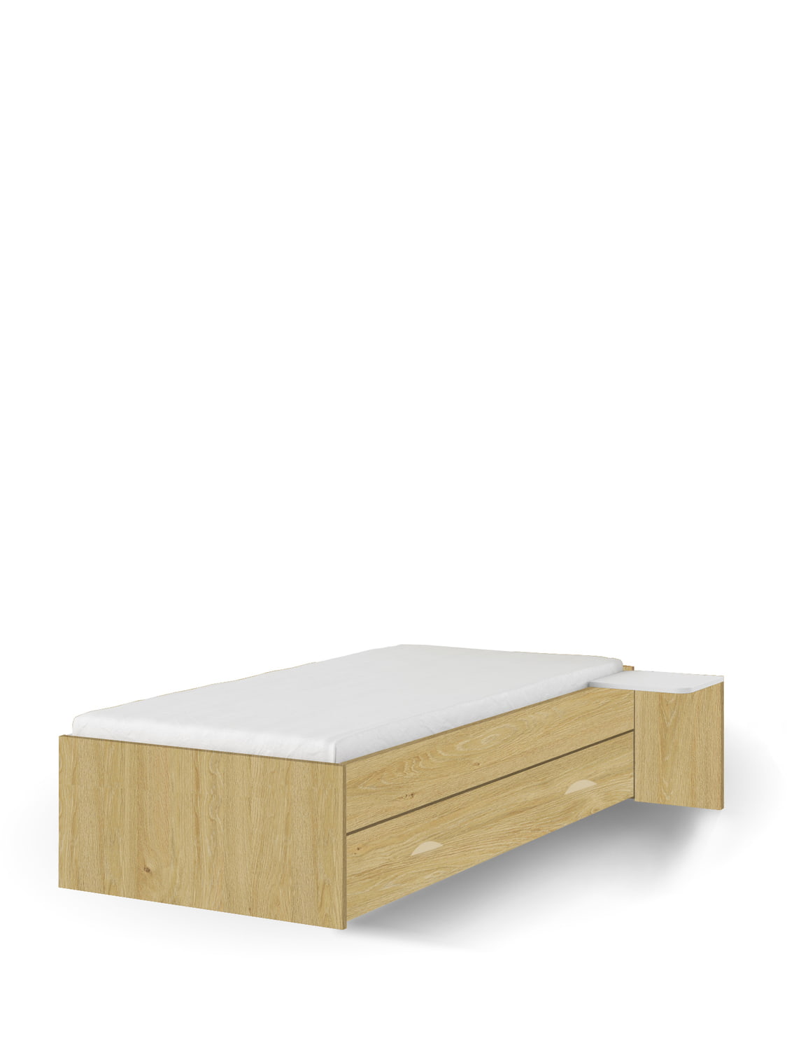 Voodi 90x200 madal Young Oak