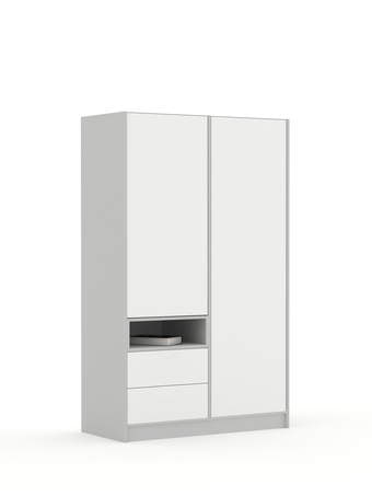 Riidekapp 120-2-60/200 White Grey