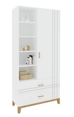 Raamaturiiul 100 kõrge Hygge White