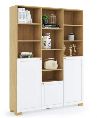 Raamaturiiul 150 kõrge Frame Oak White