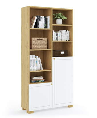 Raamaturiiul 100 kõrge Frame Oak White