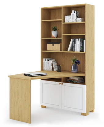 Raamaturiiul-laud parem Frame Oak White