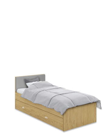 Voodi 90x200 S Oak Stone