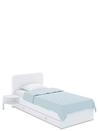 Voodi SOFT polsterdatud peatsiga 90x170 White
