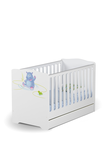 Võrevoodi Baby 70x140 Happy Animals White
