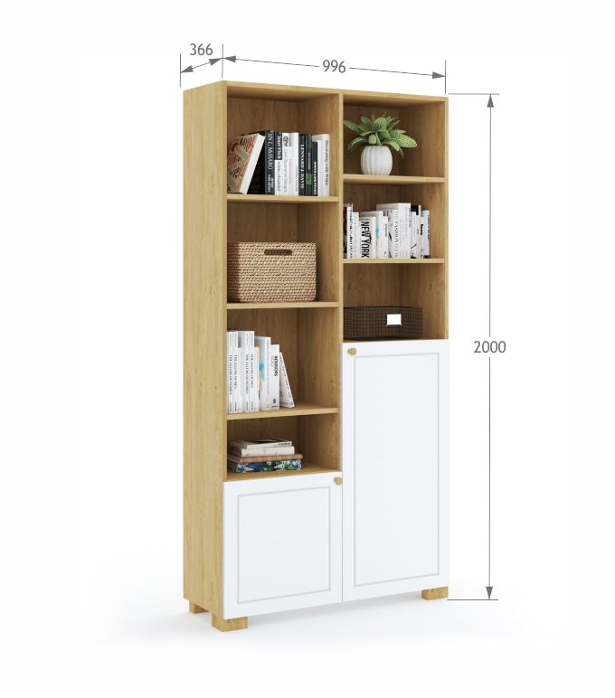 Regał 100 wysoki X Oak