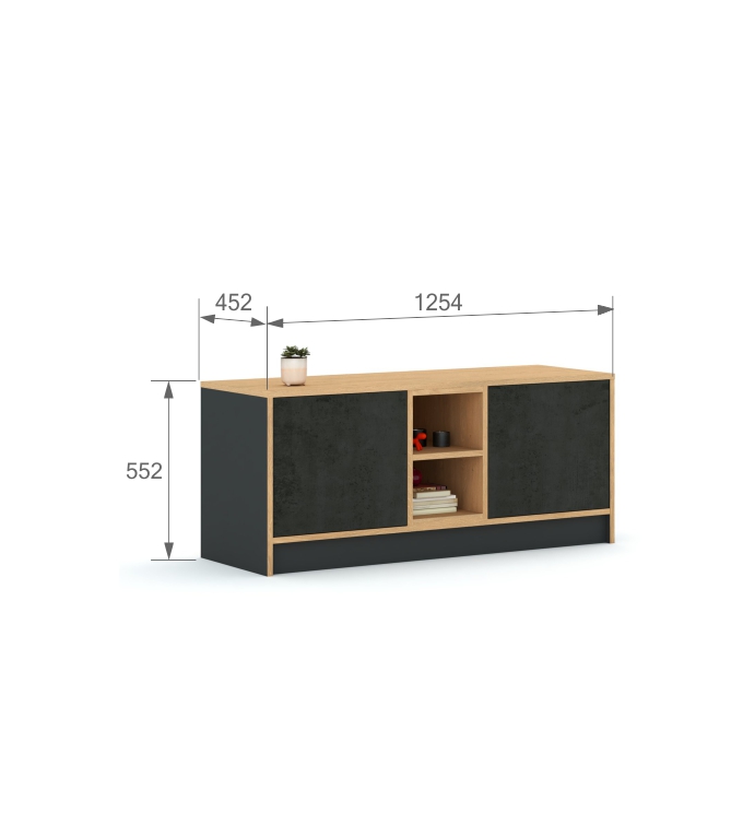 TV alus 125 Mode Concrete Oak