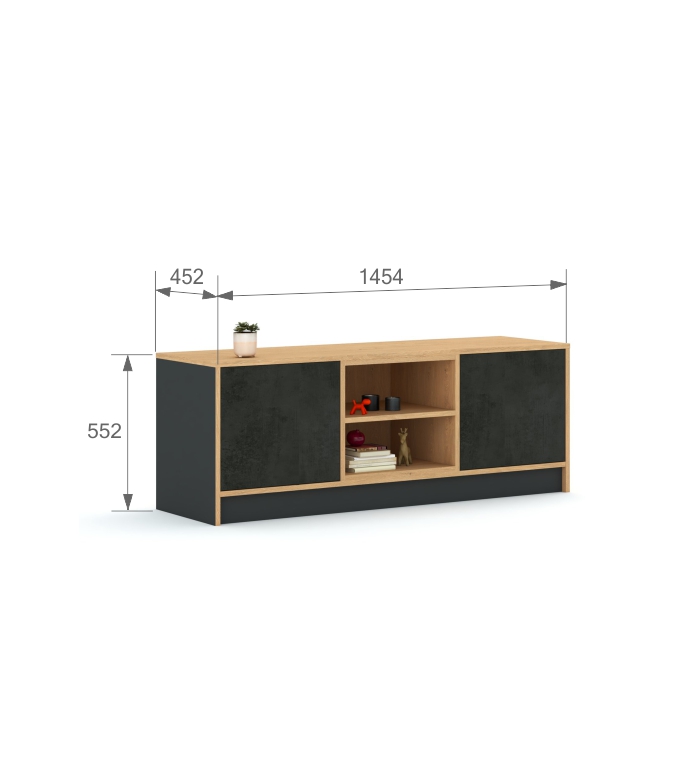 TV alus 145 Mode Concrete Oak