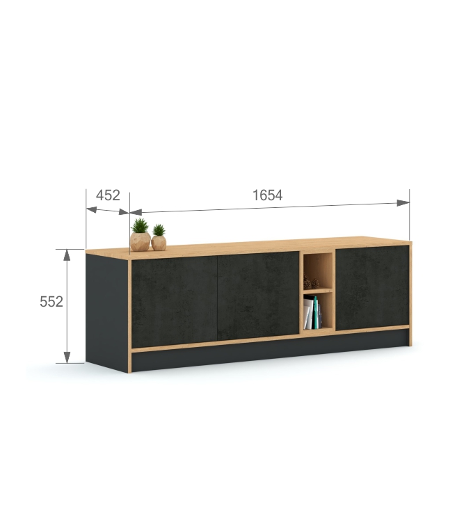 TV alus 165 Mode Concrete Oak TV alus 165 Mode Concrete Oak